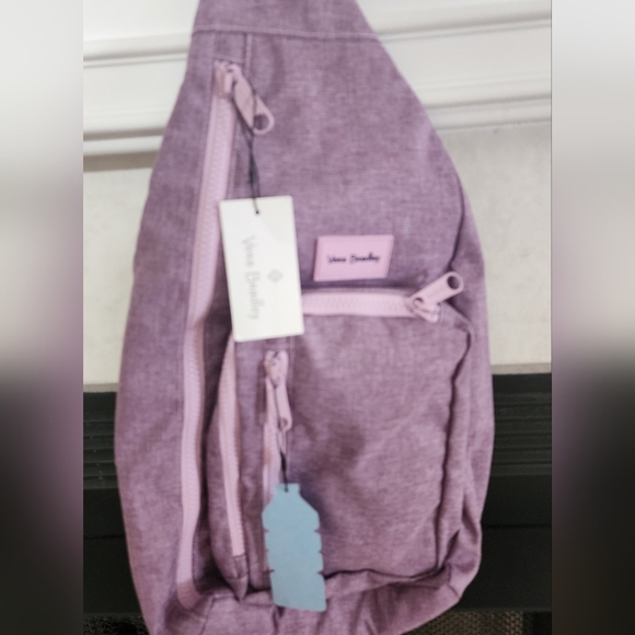 Vera Bradley Sling Backpack in ReActive Pale Orchid Heather - Picture 3 of 11